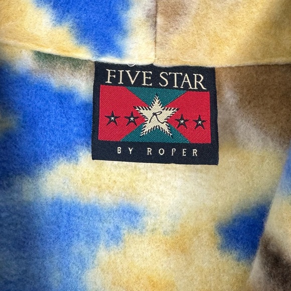 Five Star by Roper Western Aztec Print Fleece Jacket SizeM Cactus Boho Southwest - Picture 4 of 7